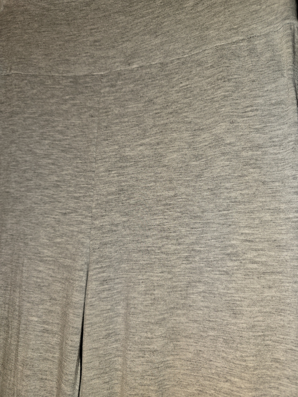 Light Heather Gray Wide-Leg Women's Lounge Pants - Picture 3 of 5